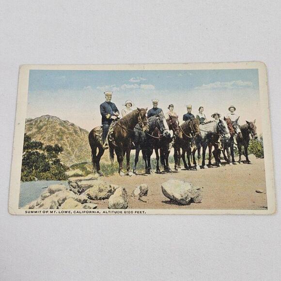 Other - Antique Early 1900s Post Card "Summit Group On Horsback" Mt. Lowe California